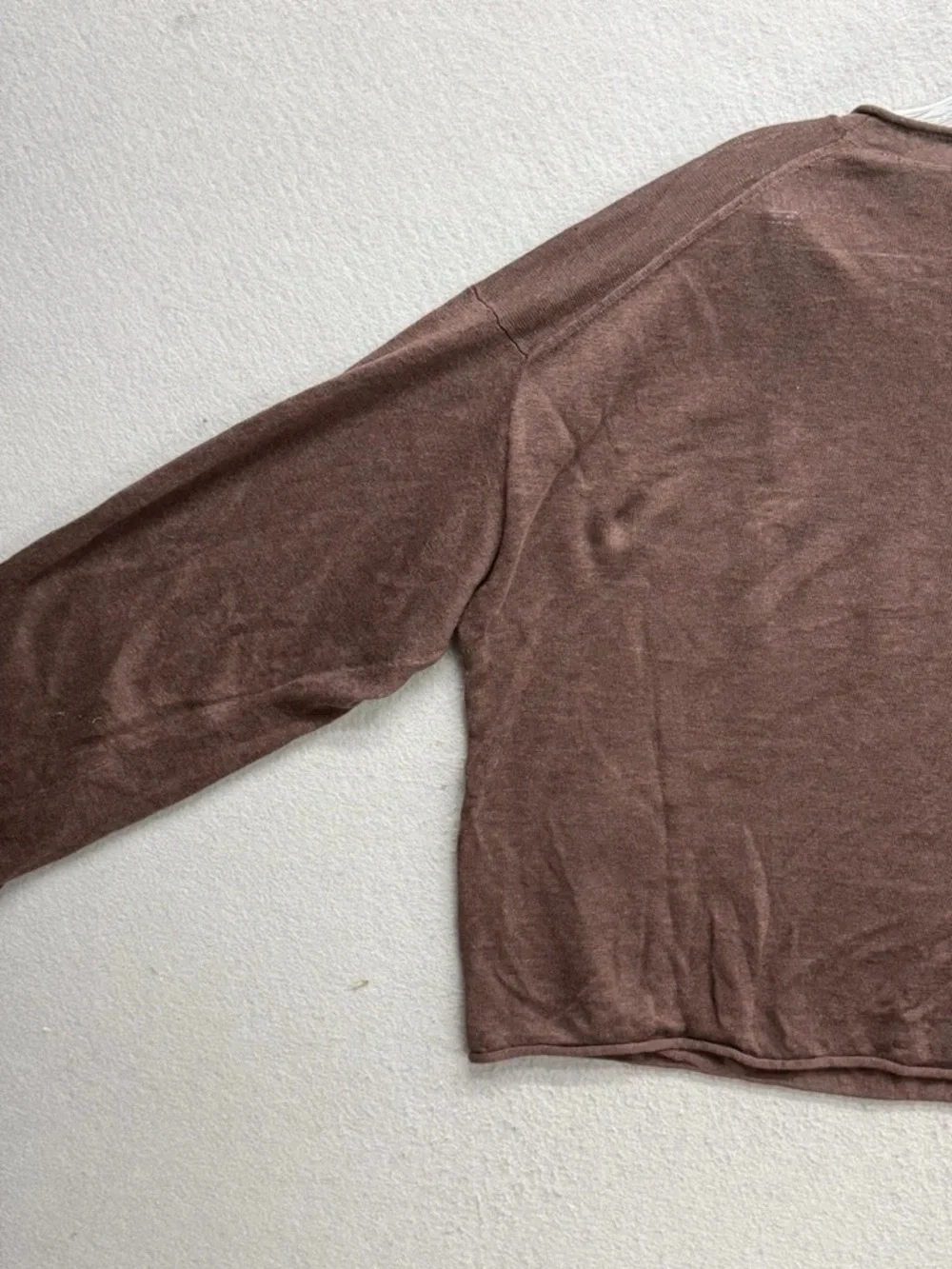 Buck Mason Brown Crewneck Long Sleeve Tee
